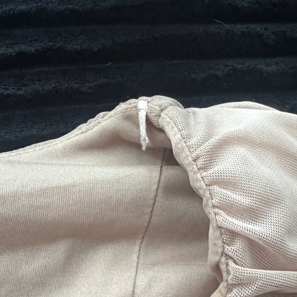 Zara Nude Ruched Mini Dress - Picture 4 of 4